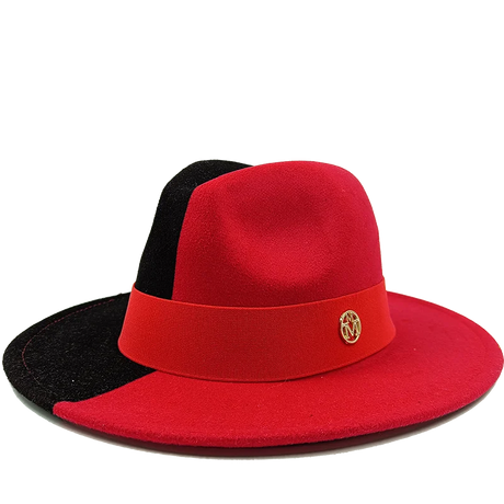 black red fedora jazz hat