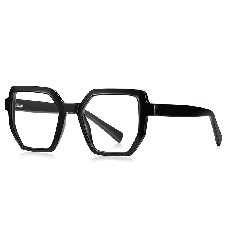 Black Flexible Frame Spring Hinge Anti Blue Light Glasses