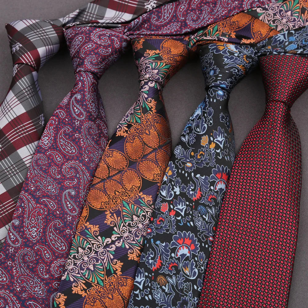 Collection of Floral Casual Wear Jacquard Suits Necktie
