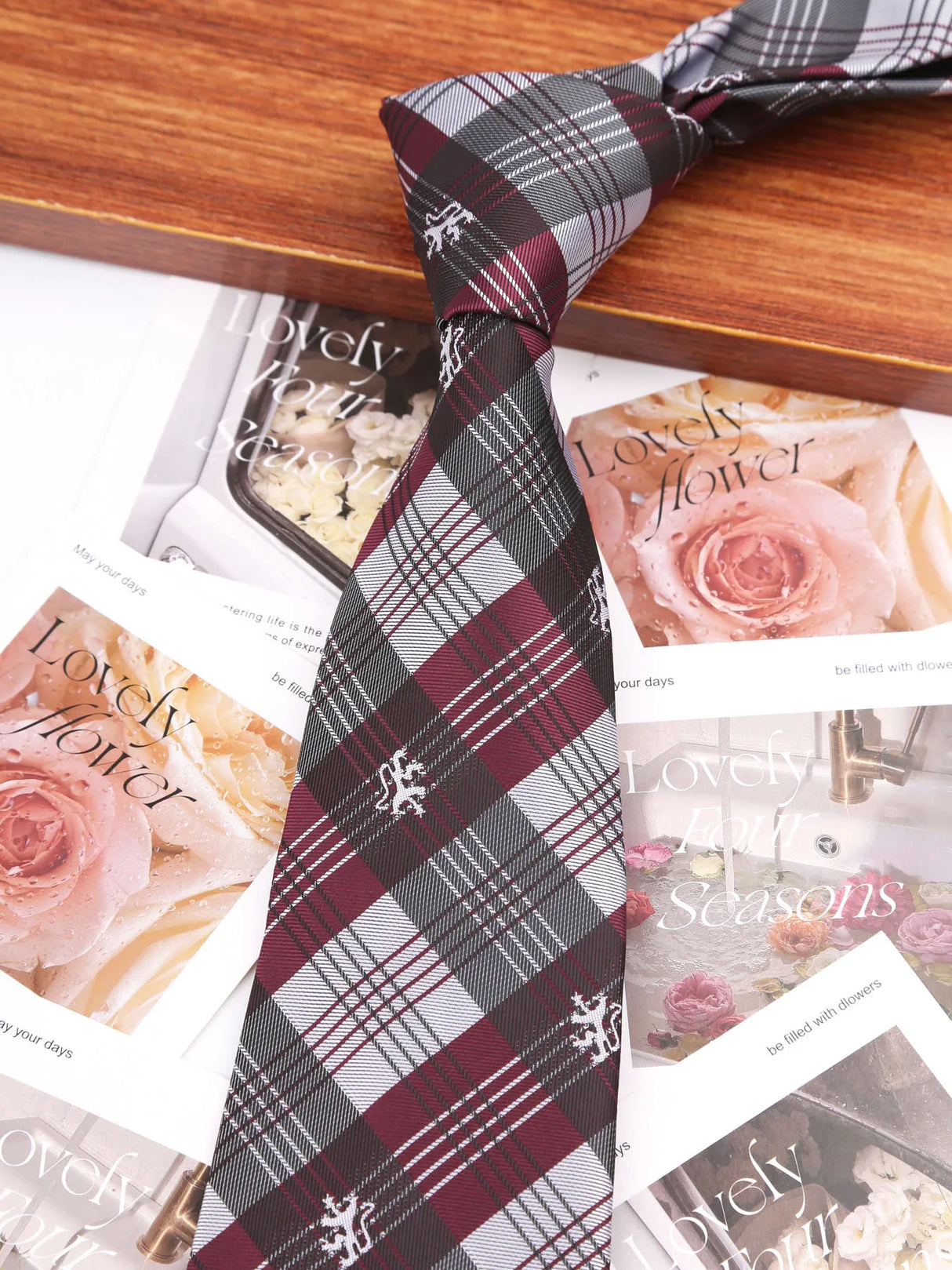 Floral Casual Wear Jacquard Suits Necktie