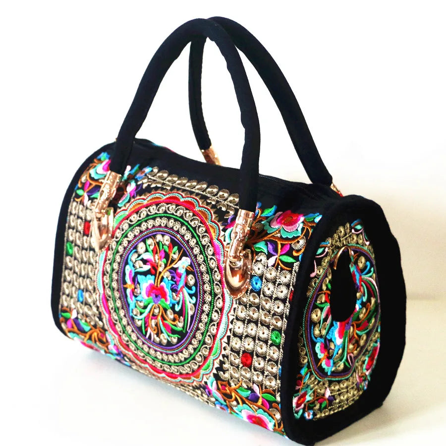 Floral Embroidered Vintage Bag