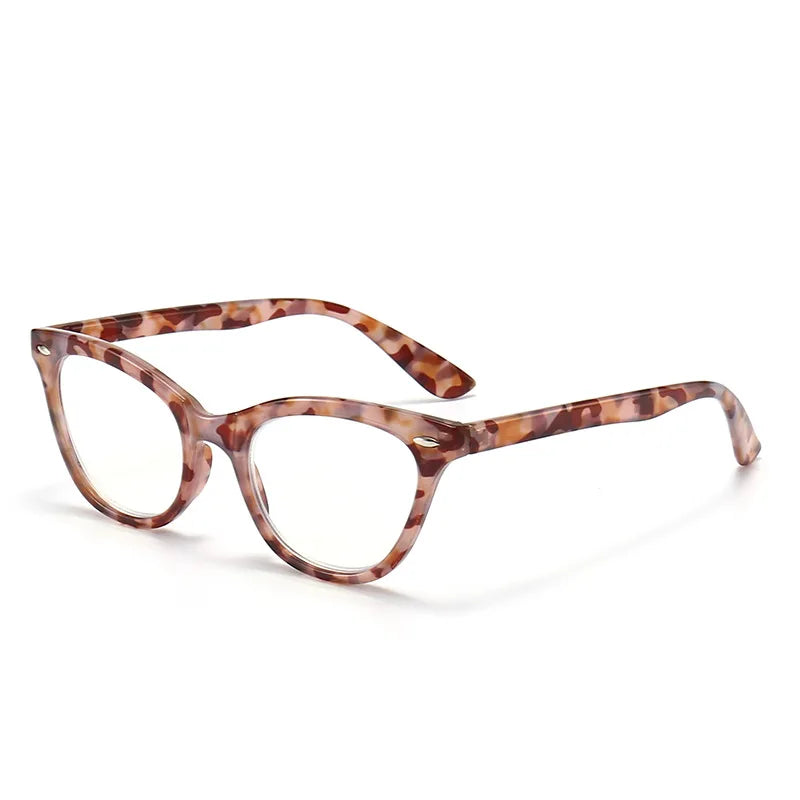 Floral Retro Cat Eye Anti Blue Light Reading Glasses