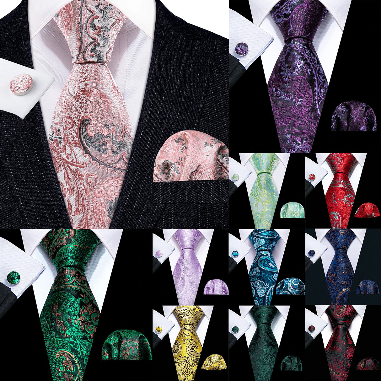 Collections of Floral Silk Men Novelty Spray Necktie