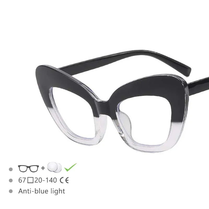 black transparent white frame reading glasses