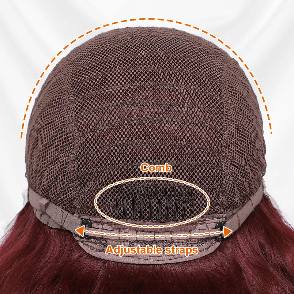 Size of Fluffy 13x5x1.5 Long Ombre Kinky Curly Synthetic Lace Wig