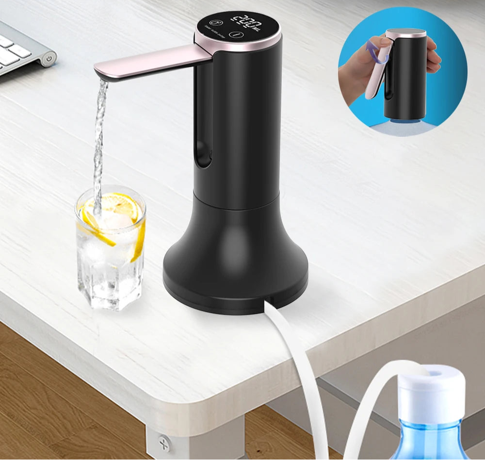 Foldable Electric Water Dispenser – USB Rechargeable for 19L Gallon Bottles