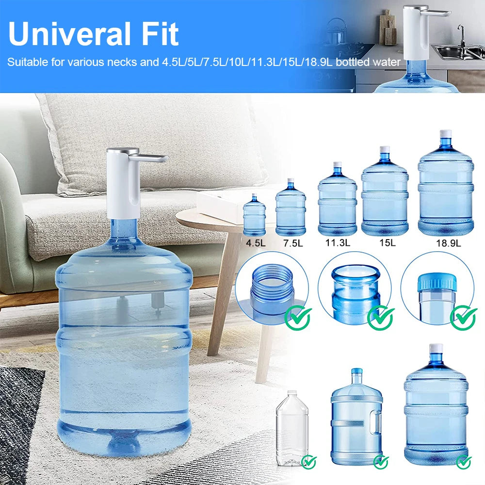 Foldable Electric Water Dispenser – USB Rechargeable for 19L Gallon Bottles