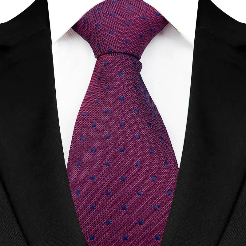 Violet Formal Classic Jacquard Woven 8CM Polka Dot Necktie