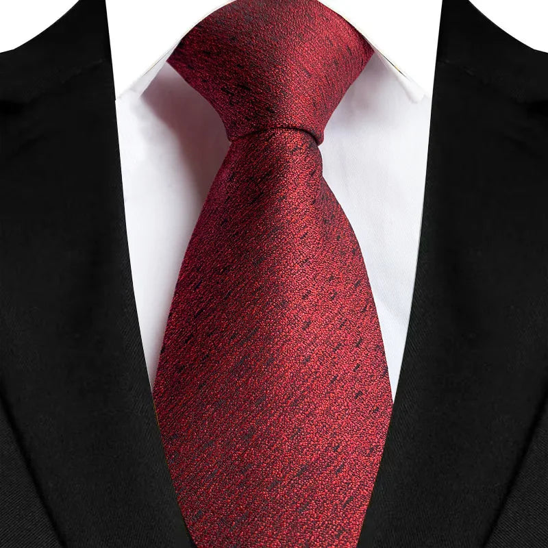 Red Formal Classic Jacquard Woven 8CM Polka Dot Necktie