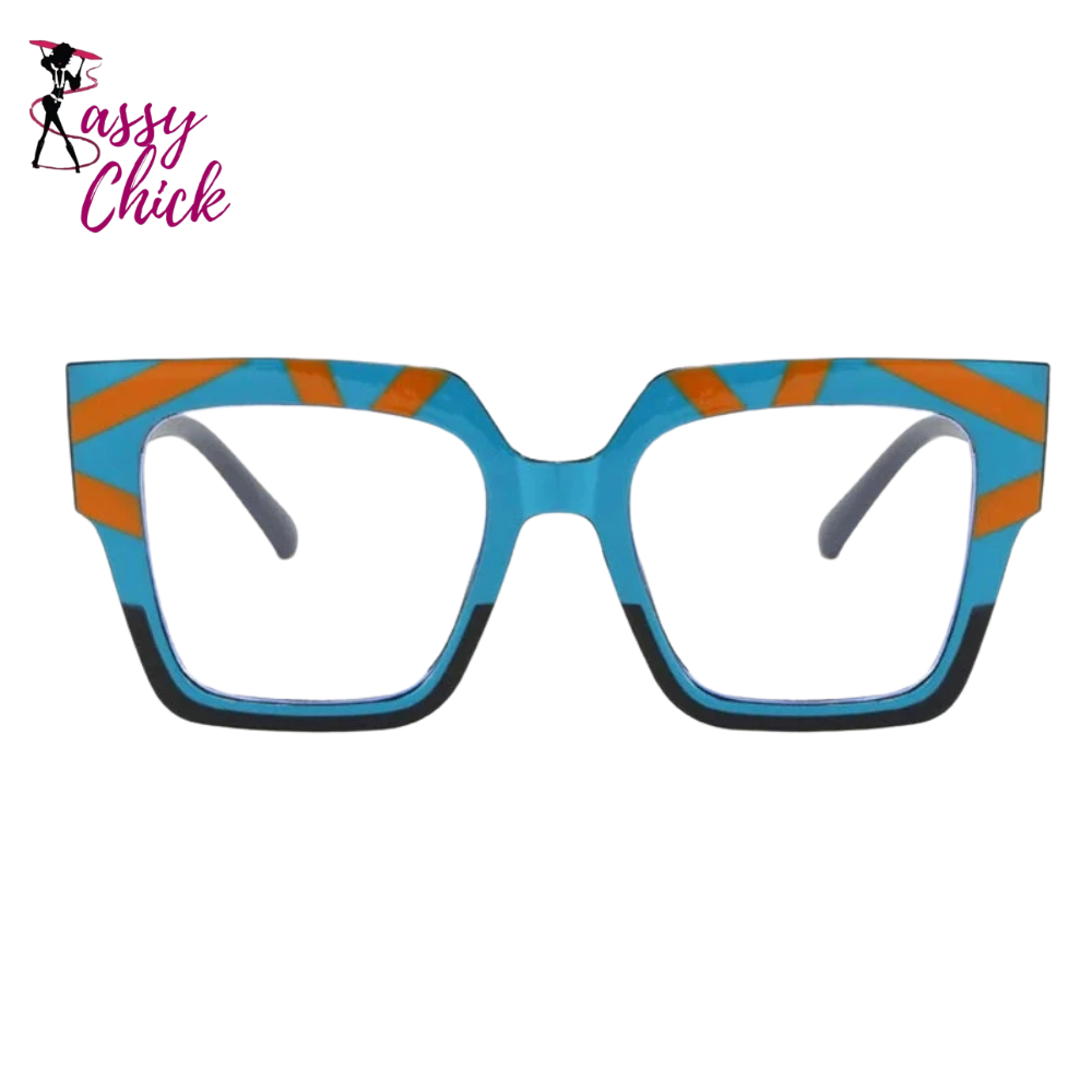 Frame Anti Blue Blue Eyeglass Sassy Chick Logo