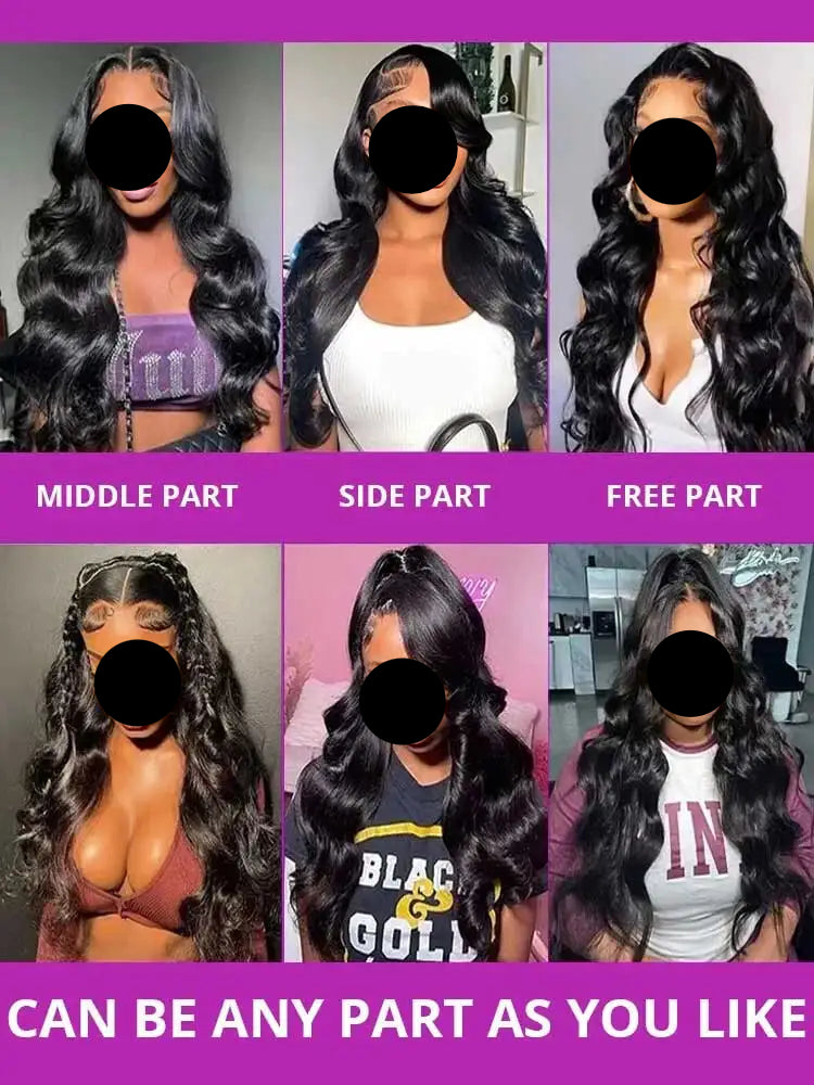 Frontal Women Glue less Raw Body Wave Human Hair Wigs