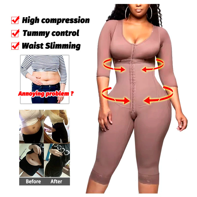 Full Body High Compression Girdles Shaper purple
