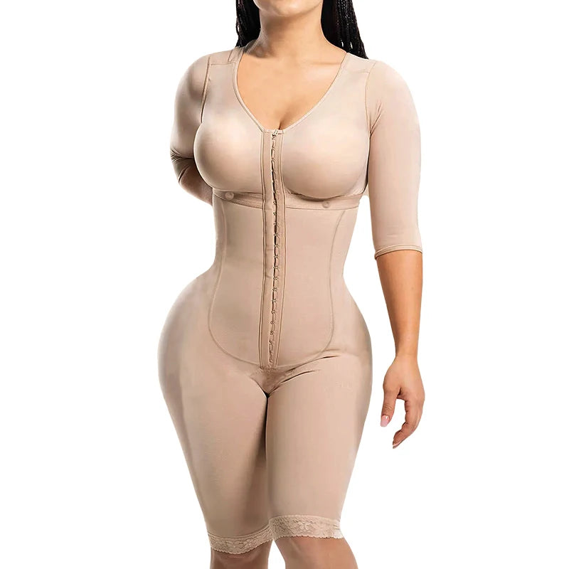 Beige Full Body High Compression Girdles Shaper