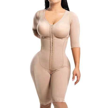 Beige Full Body High Compression Girdles Shaper