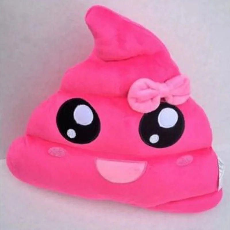 Funny poop emoji plush pillow toy with cute face expression