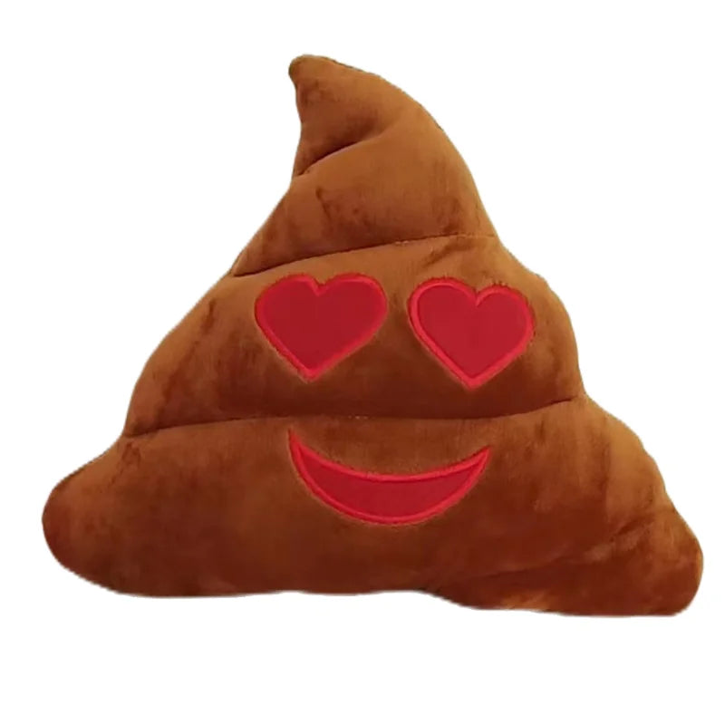 Funny poop emoji plush pillow toy with cute face expression