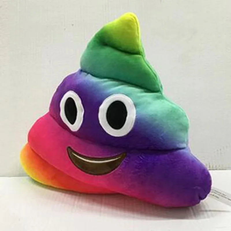 Funny poop emoji plush pillow toy with cute face expression