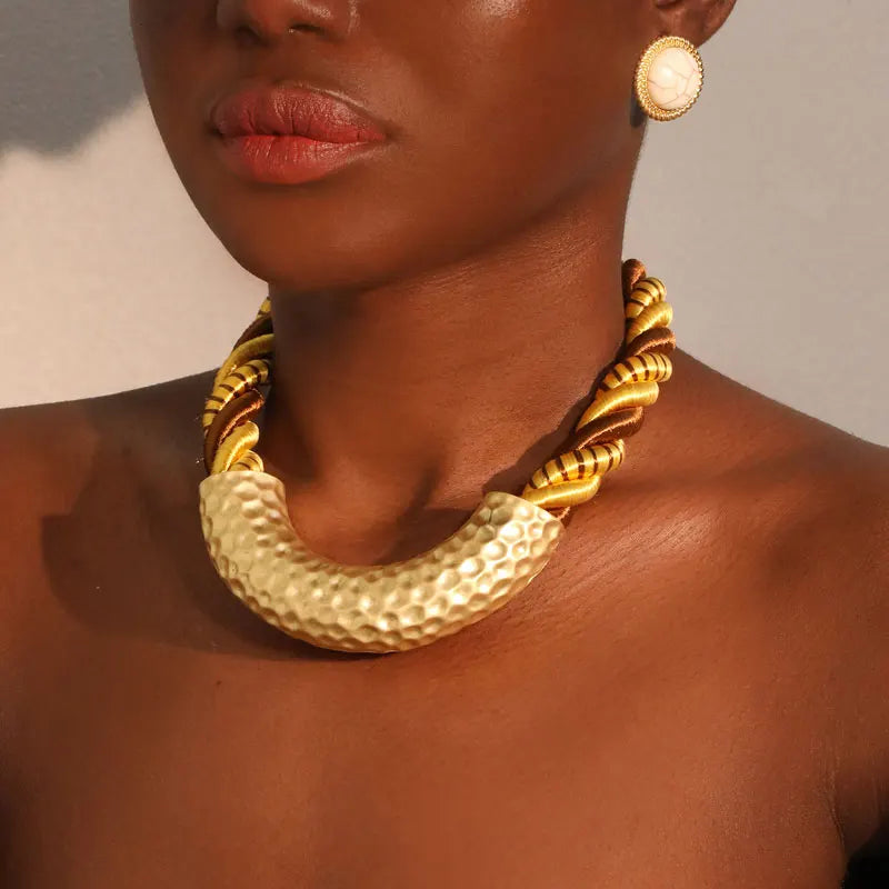 model using Geometry Pendant Wedding Party Jewelry