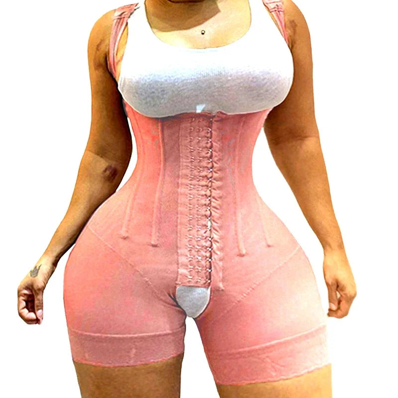 Pink Girdles Corset Bodysuit Shapewear