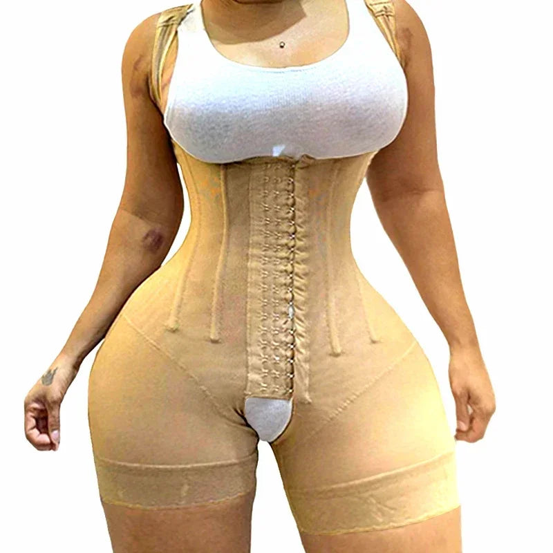 Beige Girdles Corset Bodysuit Shapewear
