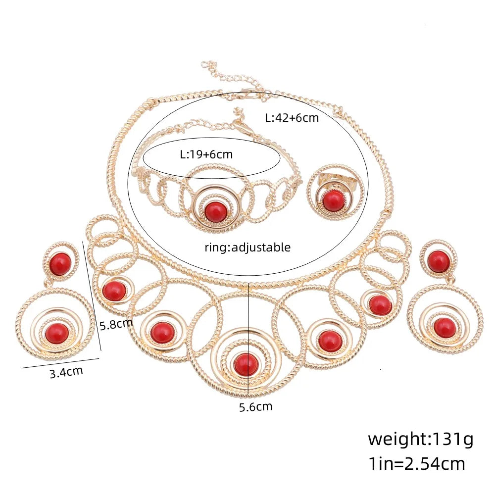 size of Gold Color Dubai Jewelry