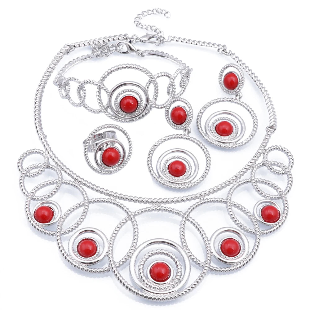 silver Color Dubai Jewelry