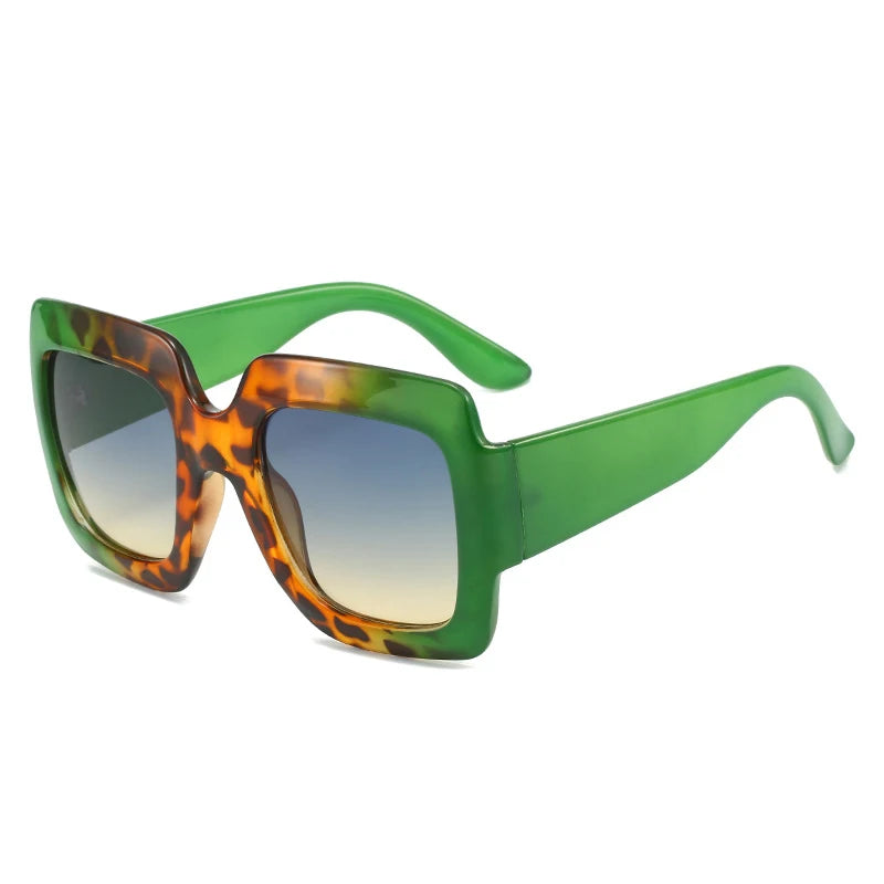 green/leopard sunglasses