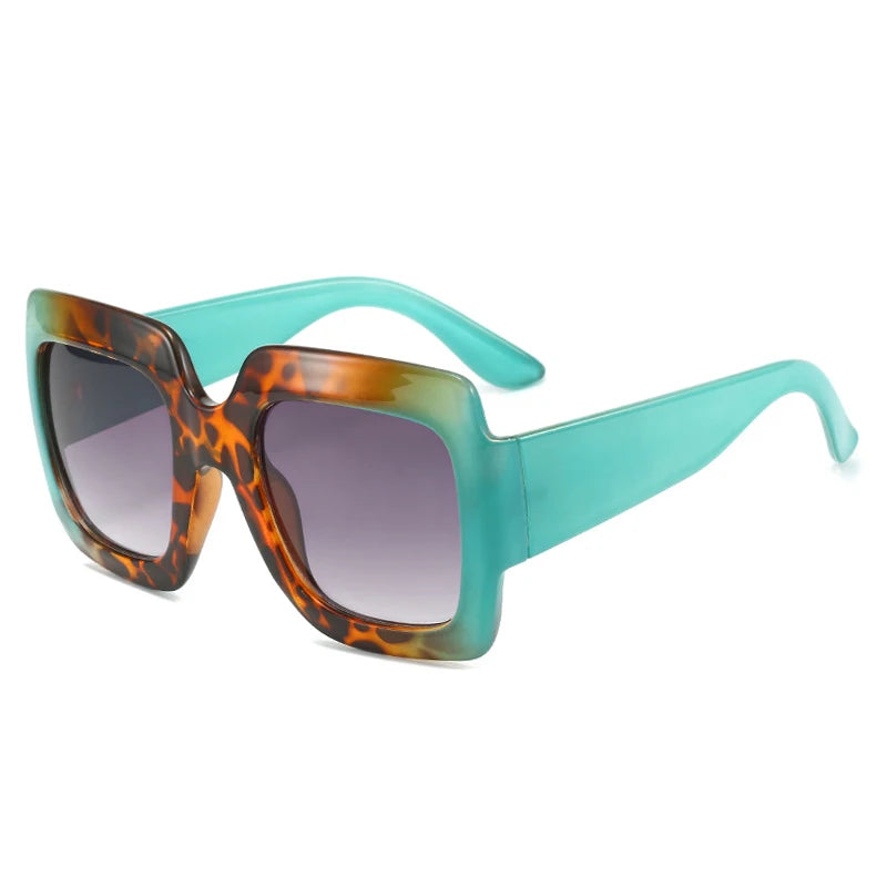 blue/leopard sunglasses