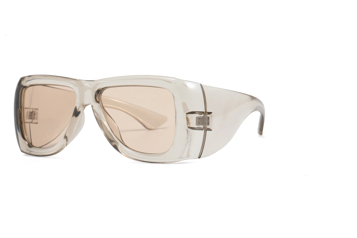 White Gradient Hip-Hop Vintage Oversized Sunglasses
