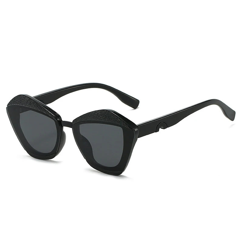 Black Gradient Vintage Square Sunglasses