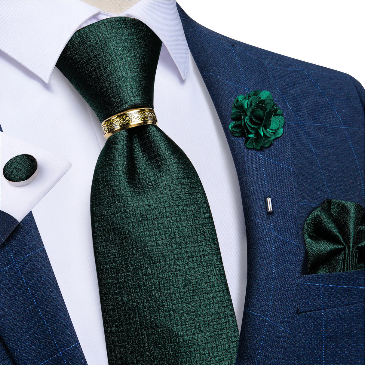 dark green tie set