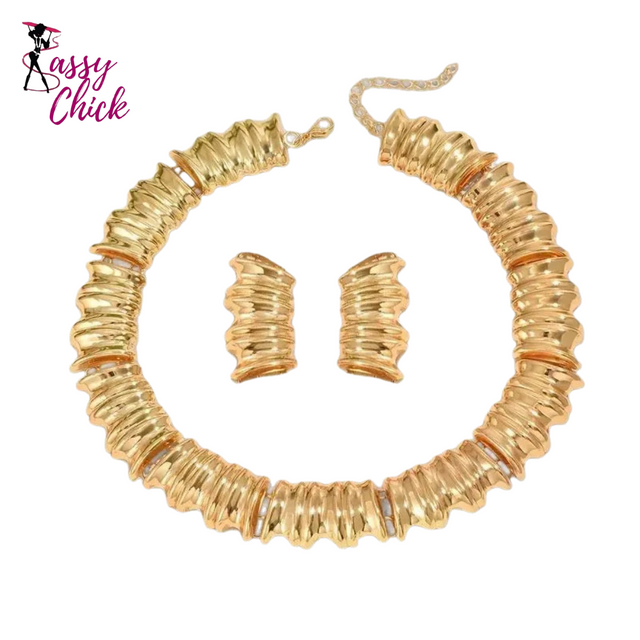 Gypsy Punk Chunky Chain Necklace Set Sassy Chick Logo