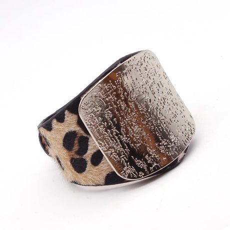 Leopard Wrap Leather Bracelet