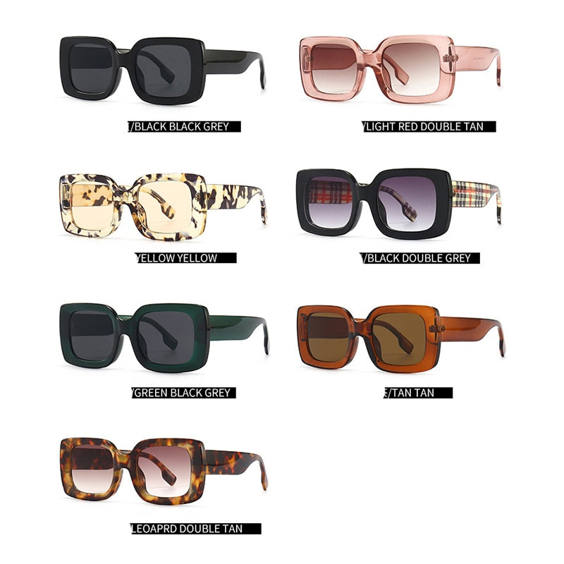 Vintage Classic Big Frame Square Sunglasses