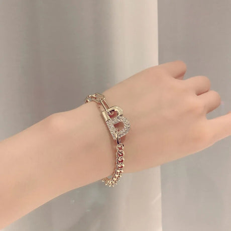 Rhinestone Letter Bracelet