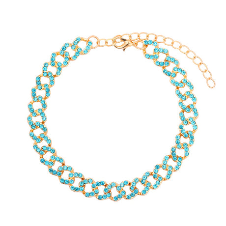 Chunky Rhinestone Cuban Bracelet