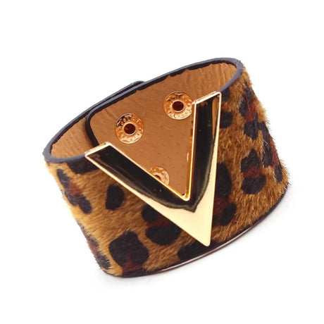 Leopard Wrap Leather Bracelet