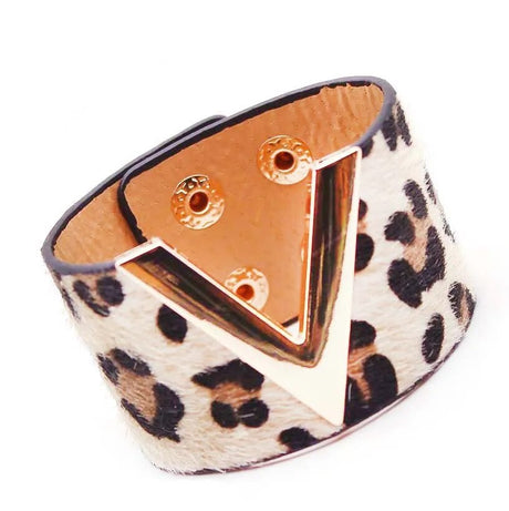 Leopard Wrap Leather Bracelet