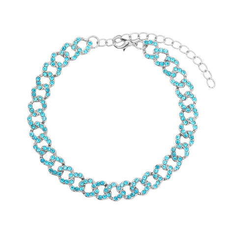 Chunky Rhinestone Cuban Bracelet