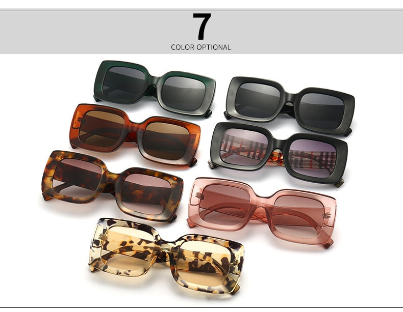 Vintage Classic Big Frame Square Sunglasses