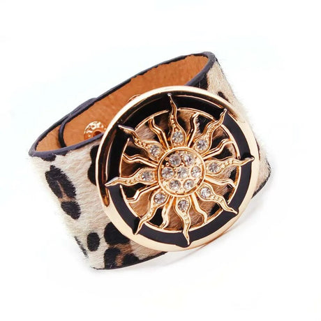 Leopard Wrap Leather Bracelet