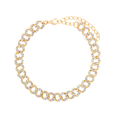 Chunky Rhinestone Cuban Bracelet