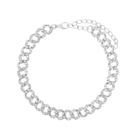 Chunky Rhinestone Cuban Bracelet