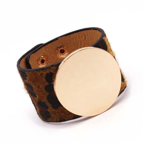 Leopard Wrap Leather Bracelet