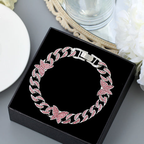 Chunky Rhinestone Cuban Bracelet
