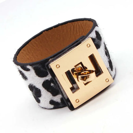 Leopard Wrap Leather Bracelet