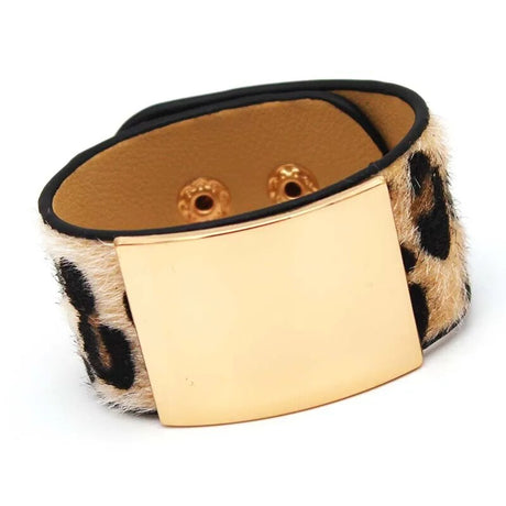 Leopard Wrap Leather Bracelet