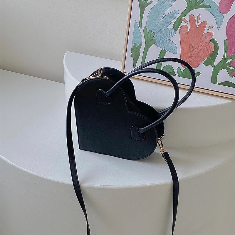 Retro Cool Girls Love Heart Tote Handbags