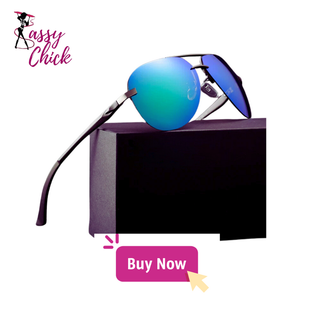 HD Polarized Aluminum Fashion Sunglasses Sassy Chick Logo