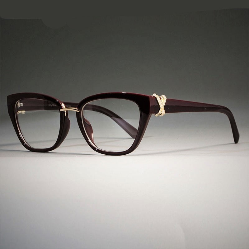 Rhinestone Cat Eye Optical Glasses
